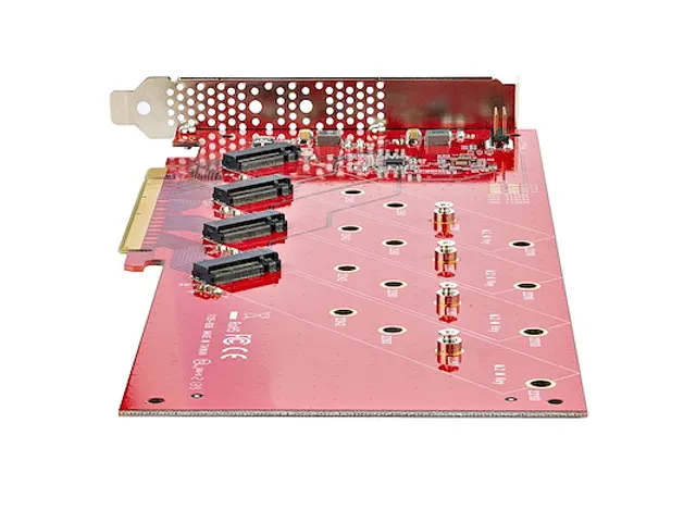 Quad M.2 PCI Express SSD Adapter Kaart voor NVMe/Ahci Ssd