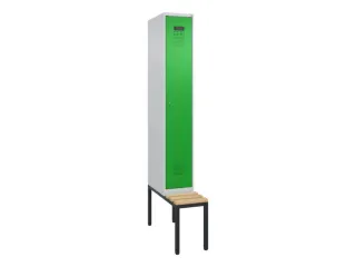 locker met bank,HxBxD 2120x300x815mm,1vak,vak B 300mm,cilinderslot - 2