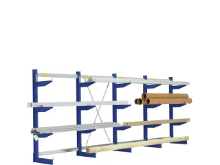 Draagarmstelling 2480x4305x620mm 6etages 880kg/etage Ral5010 - 1