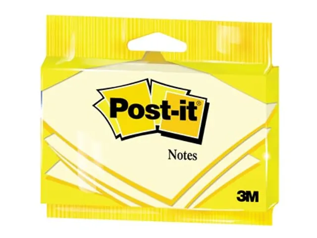 Notes, ft 76x127mm, geel, blok van 100 vel, op blister