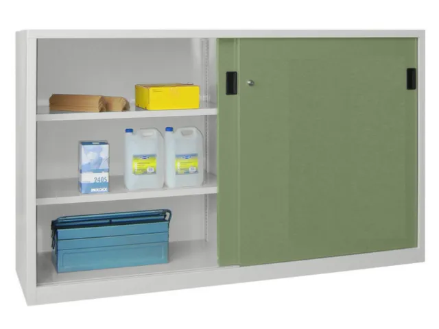 schuifdeurkast,HxBxD 1200x2000x400mm,RAL7035,front RAL6011