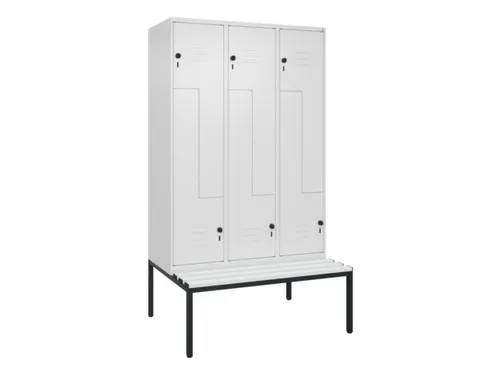 Z-garderobekast,HxBxD 2120x1200x815mm,6vak,vak B 400mm,draaigrendel