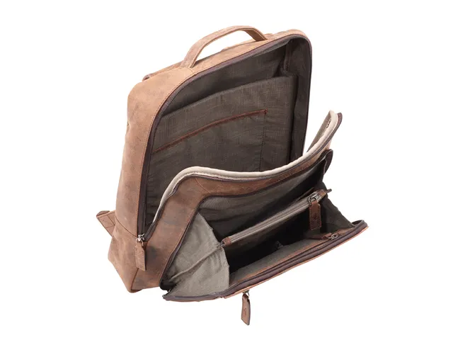 rugzak Pride and Soul Jester bruin leder 12 inch