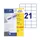 Etiket Avery Zweckform 3652-200 70x42.3mm wit 4200stuks