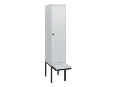 locker met bank,HxBxD 1950x400x815mm,1vak,vak B 400mm,draaigrendel