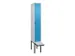 locker voor scheiding van kleding,HxBxD 2120x300x815mm,1vak