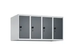 opzetkast,v. locker,4vak.,vak B 250mm,HxBxD 500x1000x500mm,vleugeldeur