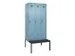 locker met bank,voor scheiding van kleding,HxBxD 2120x900x815mm,3vak