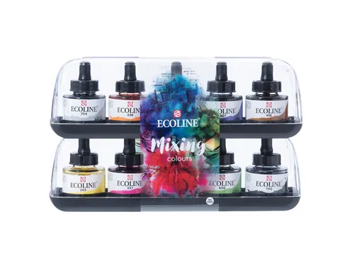 Inkt Talens Ecoline met pipet additional set à 10 assorti kleuren