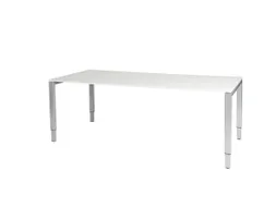 Domino Plus Bureau Hoogte Verstelbaar 2000x900mm Grijs 25mm Alu 4-Poot