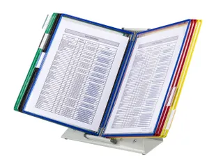 Zichtpanelensysteem Tarifold Bureauset A4 Grijs met 10 tassen Assorti - 4