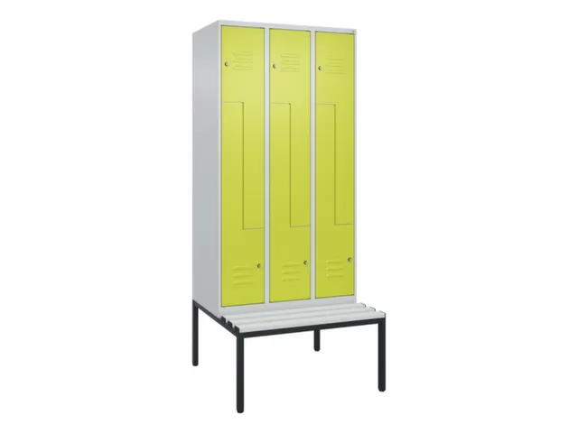 Z-garderobekast,HxBxD 2120x900x815mm,6vak,vak B 300mm,cil.-slot