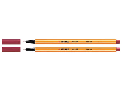 Fineliner STABILO point 88/50 donker rood 0.4mm