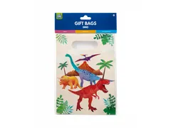 Gift bags Dino Papieren uitdeelzakjes 23x16,5cm 6 stuks