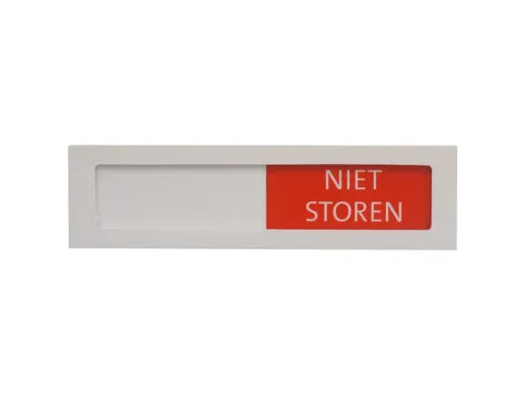 Premium Schuifbord Wit Niet Storen Groen Rood 150x40mm