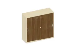 Schuifdeurkast 1150x1200x430mm Romp Esdoorn Decor Front Noten
