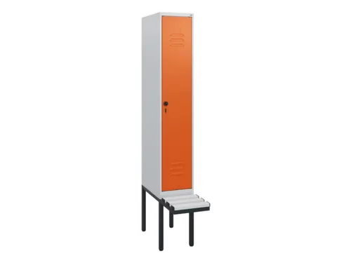 locker met bank,HxBxD 1950x300x815mm,1vak,vak B 300mm,draaigrendel
