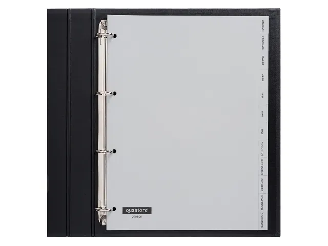 Tabbladen Quantore A4 4-Gaats 12-Delig Jan-Dec Grijs Pp