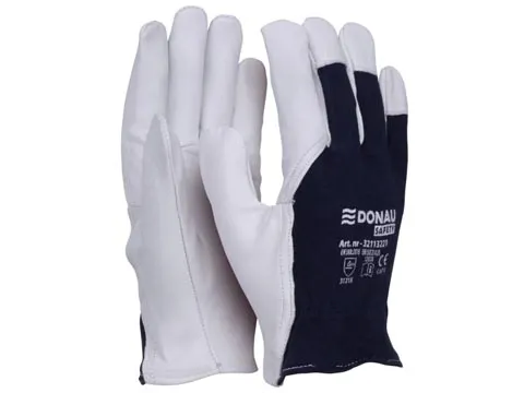 gants de travail, blanc-bleu, S, taille 7