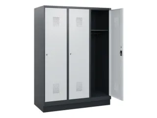 schoollocker,HxBxD 1630x1200x500mm,3vak,vak B 400mm,cil.-slot,sokkel - 1
