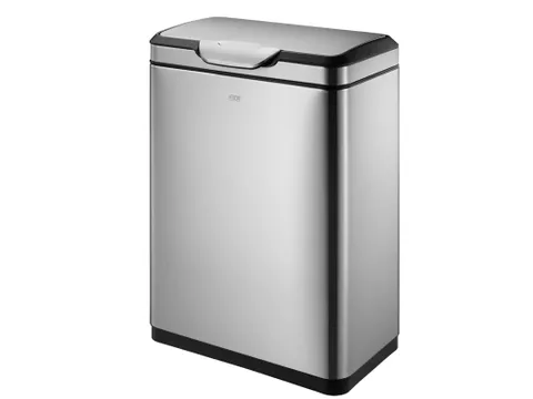 Afvalbak Touch Pro Bin 20+20 Liter Mat Rvs