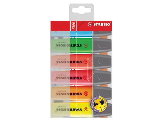Markeerstift STABILO BOSS 70/6 assorti blister à 6 stuks
