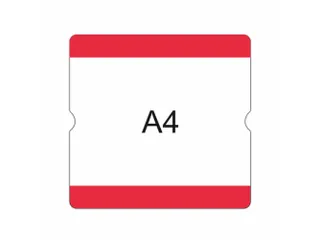 beschrijfbare hoes,markering HxB 302x290mm,PVC,rood - 1