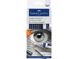 Potlood Faber-Castell 6 hardheden inclusief puntenslijper en gum