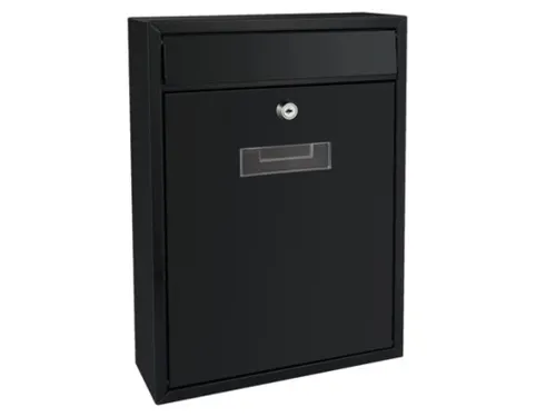 Brievenbus Ibiza Zwart met naamplaatje incl. 2 sleutels 36x26x8cm