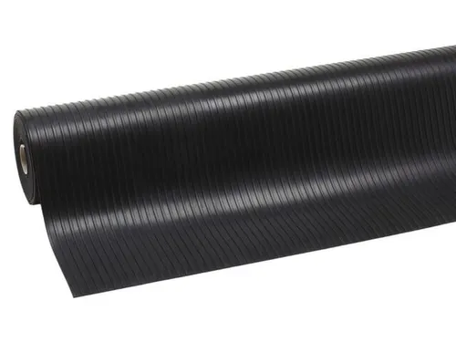 werkplek-vloerbedekking,metergoed,HxB 3x1000mm,rubber,brede ribbels