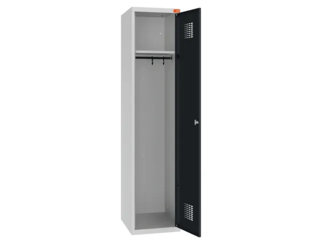 lockerkast,HxBxD 1800x400x500mm,1vak,draaigrendel,sokkel,romp RAL7035
