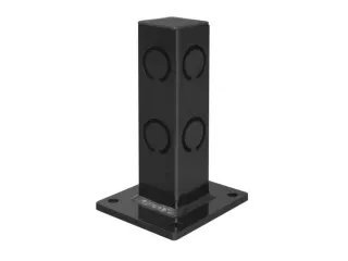 vloerbarrière,hoekpaal,v. binnen,HxBxD 250x70x70mm,staal,zwart - 1