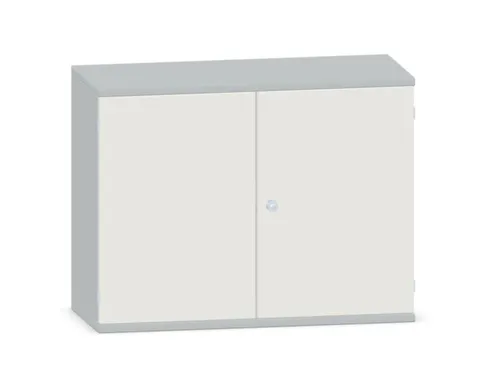 kantoorkast,HxBxD 770x1000x430mm,decor romp lichtgrijs,decor front wit