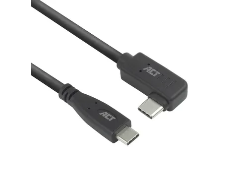 Kabel ACT USB-C standaard naar USB-C hoek 10Gbps 2m