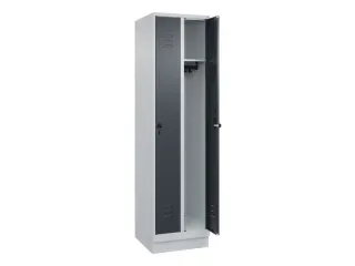 locker,HxBxD 1950x500x500mm,2vak,vak B 250mm,draaigrendel,sokkel - 2