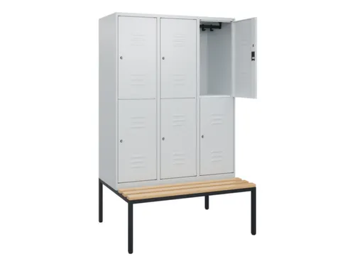 Dubbeldekse dekenkist,HxBxD 1950x1200x815mm,3x2vak.,vak B 400mm