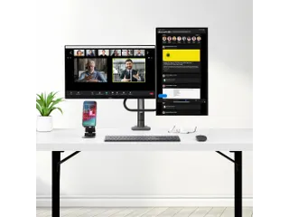 Desk Mount Dual Monitor Arm Tot 27 Inch Crossbar - 10