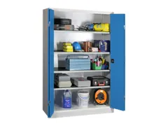 Ruime Vouwdeurkast 1950x1200x600mm 4legborden Ral7035 Front Ral5012