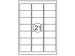 Etiket Rillstab 63.5x38.1mm Wit 2100 Stuks - 2