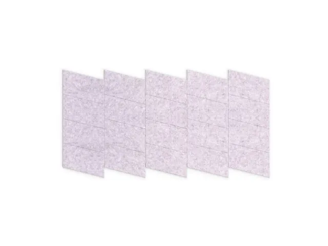 Akoestische PET-vilt Parallellogram tegels lichtgrijs 30x25cm 22 stuks