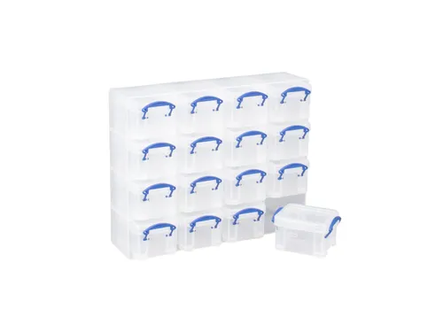 Opbergbox Really Useful 16x 0.14 liter 280x224x65mm transparant wit