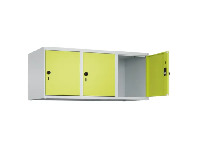 opzetkast,v. locker,3vak.,vak B 400mm,HxBxD 500x1200x500mm,vleugeldeur