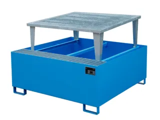opvangbak,v. 1xIBC,opvangvol. 1000l,HxBxD 1083x1460x1460mm,m. aftapbok - 1