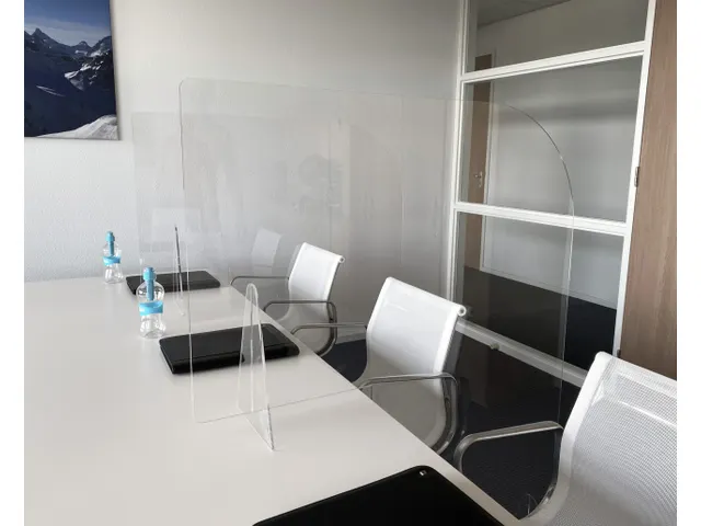 Plexiglas vergaderboogscherm 140x105cm