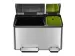 Ecocasa Recycler Pedaalemmer 30+15 Liter mat RVS