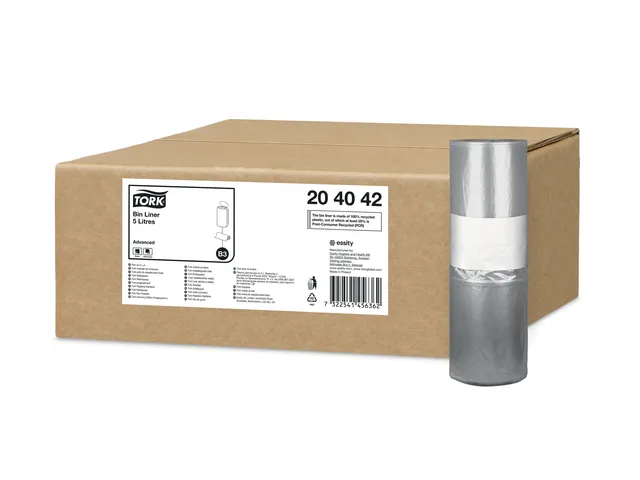 Afvalzak Tork 204042 B3 Advanced 33x40cm 5 Liter transparant