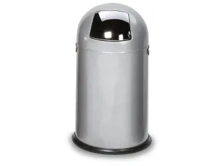 Push Afvalbak Staalplaat 52 Liter Hxd 880x415mm Zilver - 1
