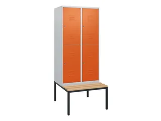 Dubbeldekse dekenkist,HxBxD 1950x800x815mm,2x2vak.,vak B 400mm - 1