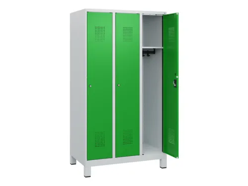 schoollocker,HxBxD 1630x900x500mm,3vak,vak B 300mm,cil.-slot,voeten