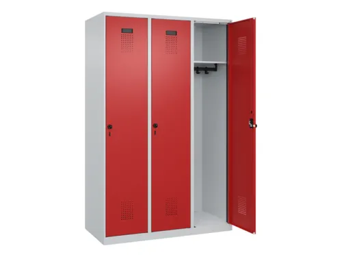 locker,HxBxD 1850x1200x500mm,3vak,vak B 400mm,draaigrendel